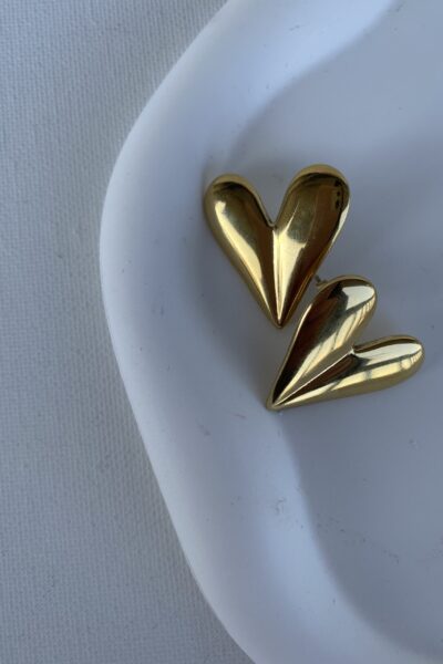 Hearts Earrings Gold