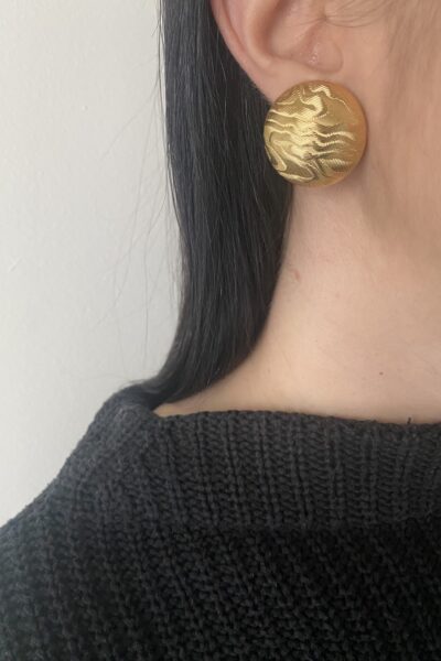Gold Velvet Earrings